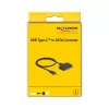 DeLOCK 63803 cable gender changer USB C 22-pin SATA Black 0.5m