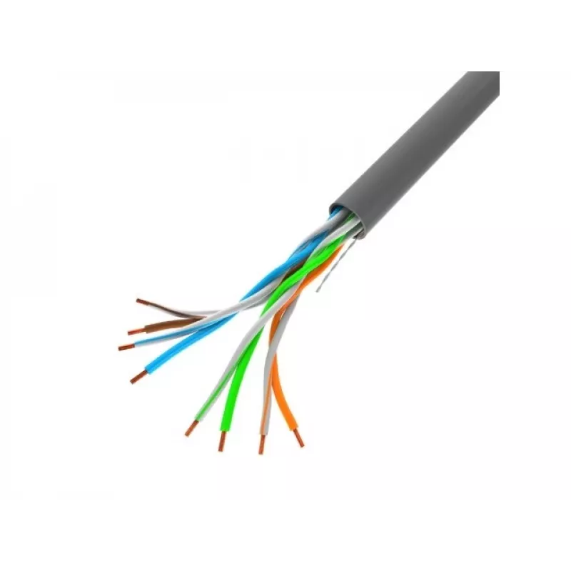 Network cable LANBERG LCU5-12CU-0305-S U/UTP Cat5e 305 m, 24 AWG, grey, PVC jacket