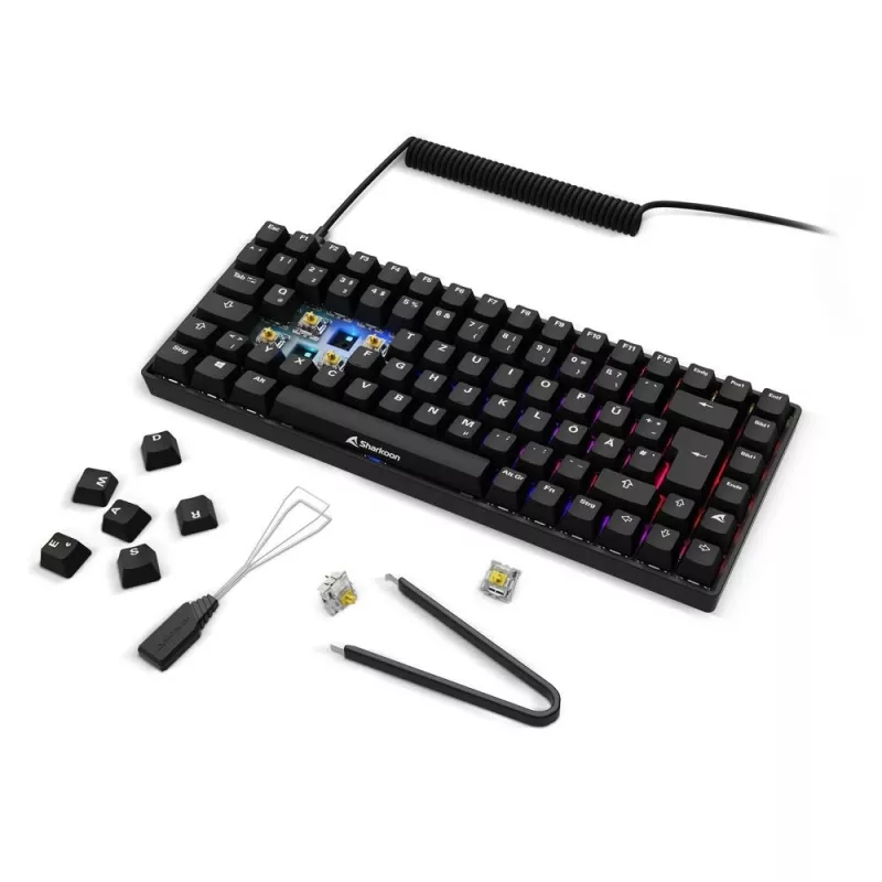 Mechanical Gaming Keyboard Sharkoon Skiller SGK50S3 PBT Black Yellow RGB