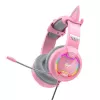 Gaming headphones HAVIT Gamenote H2233D RGB — over-ear wired, pink