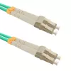 Qoltec - patch cable - LC/UPC Multimode (M) Pour LC/UPC Multimode (M) - 1 M - fibre optic - Duplex - 50 / 125 Microns - OM3 - halogen-free