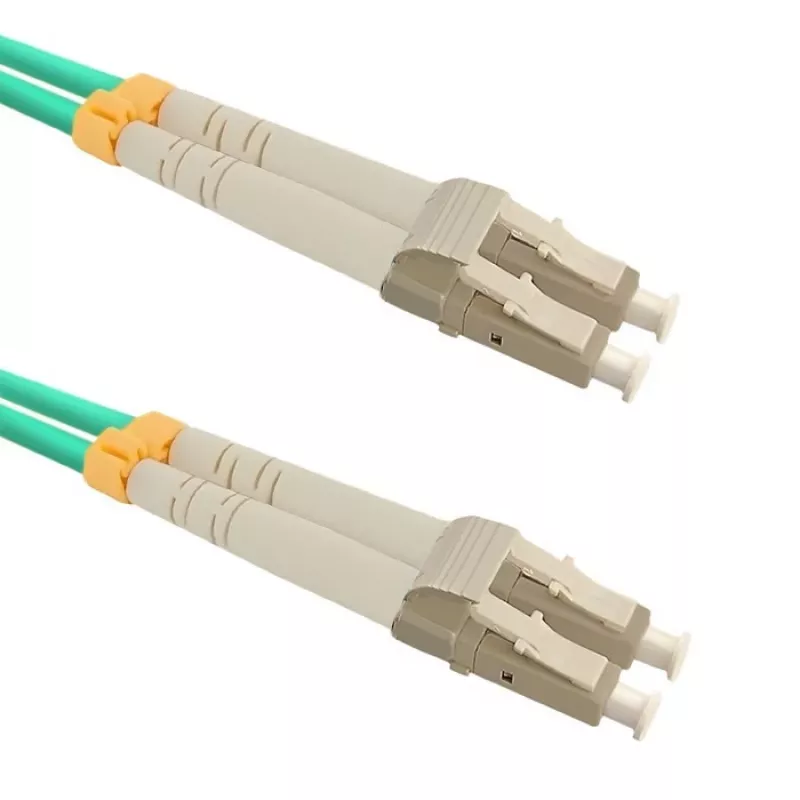 Qoltec - patch cable - LC/UPC Multimode (M) Pour LC/UPC Multimode (M) - 1 M - fibre optic - Duplex - 50 / 125 Microns - OM3 - halogen-free