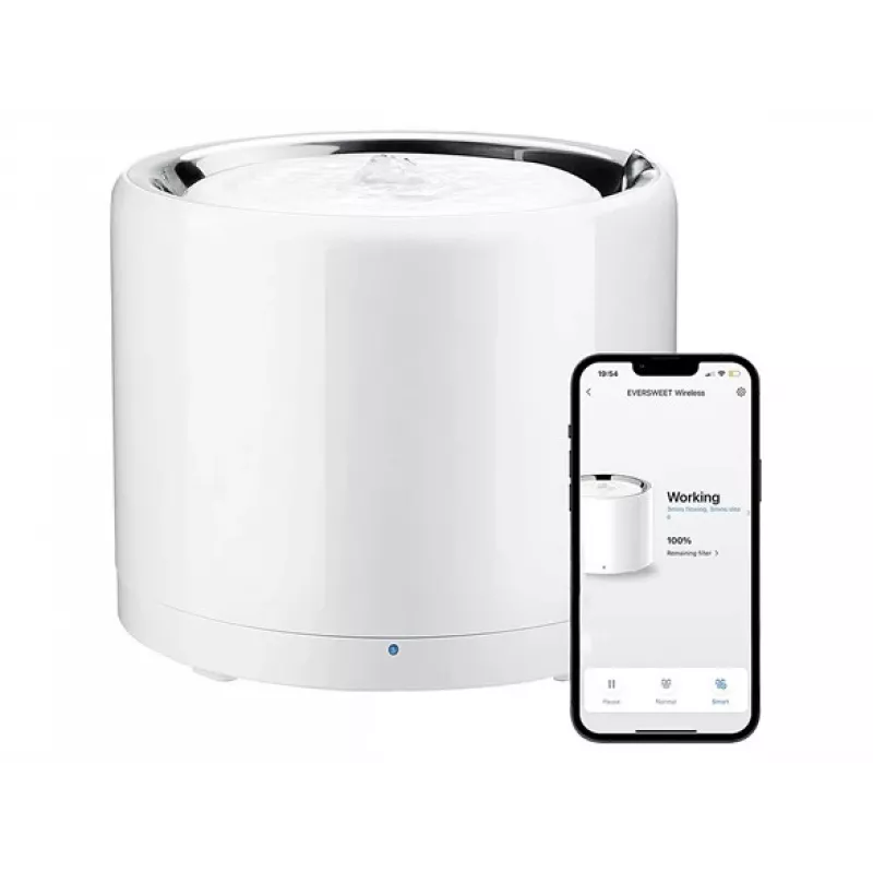 PETKIT EverSweet 3 Pro UVC dog/cat feeder/waterer Acrylonitrile butadiene styrene (ABS), Silicone, Stainless steel White Universal Automatic pet waterer