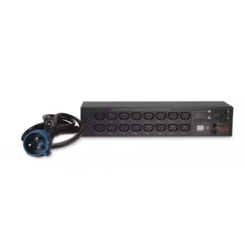 Power distribution unit APC AP7922B — 16 C13 outlets, Metered & Switched PDU, 2U, 200–230 V, 32 A, 3.05 m cable, Black