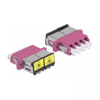 Optical Fiber Coupler DeLOCK 86906 LC Quad female to LC Quad female Multi-mode violet