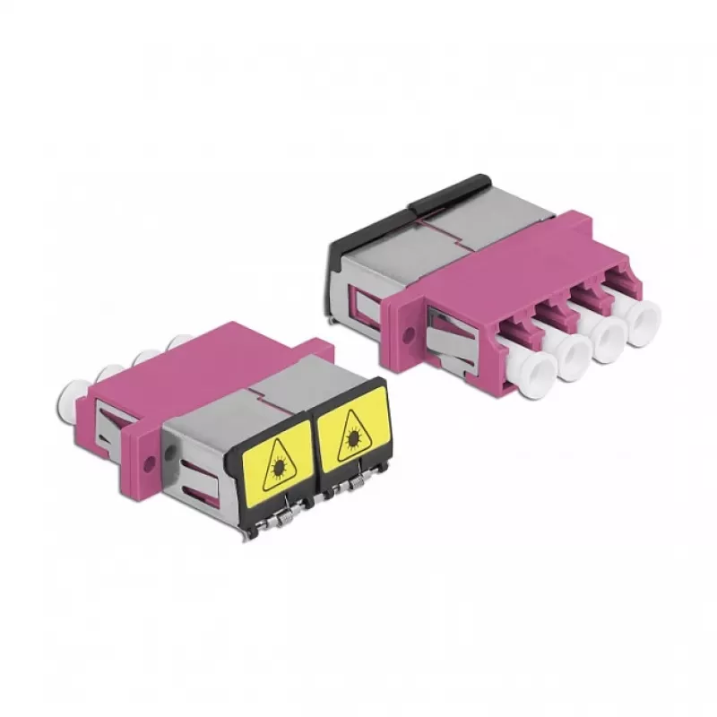 Optical Fiber Coupler DeLOCK 86906 LC Quad female to LC Quad female Multi-mode violet