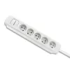 Power Extension Qoltec 50276 1.8m 5 AC Outlets Indoor White
