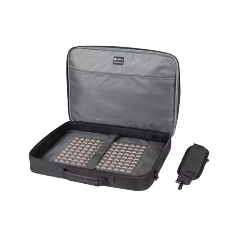 Briefcase NATEC Boxer Lite 39.6 cm (15.6 inch) – polyester, 2 compartments, shoulder strap, 410×305×65 mm, 750 g