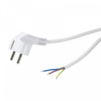 Logilink - Power Cable - CEE 7/7 (M) to without plug - AC 250 V - 1.5 m - White (CP136)