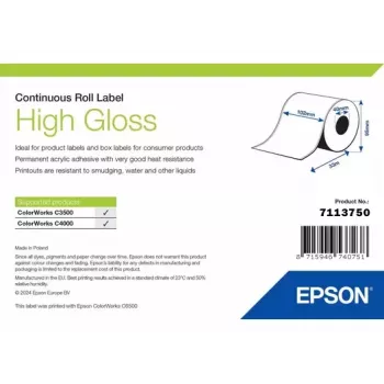 Label roll Epson 7113750 High Gloss, 102 mm width x 33,000 mm length