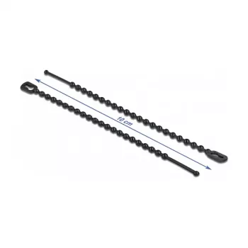 Beaded Cable Tie DeLOCK 19566 L 100 x W 2.4 mm black 100 pieces