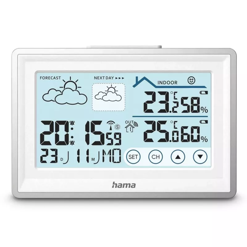 Hama 00222228 digital weather station White Battery