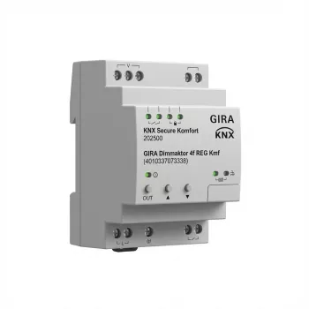 KNX dimmer actuator 4‑channel Gira Dimmaktor REG KNX Secure 202500, 4 outputs