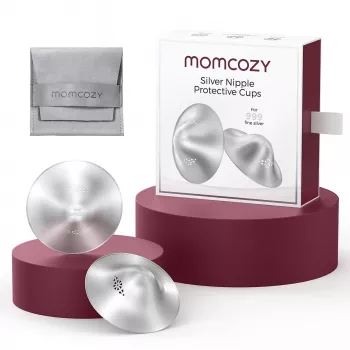 Momcozy 999 Silver Nursing Shield 55MM 2 Pcs L