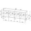 HOLE chest 190x40.5x74.5 cm matte black