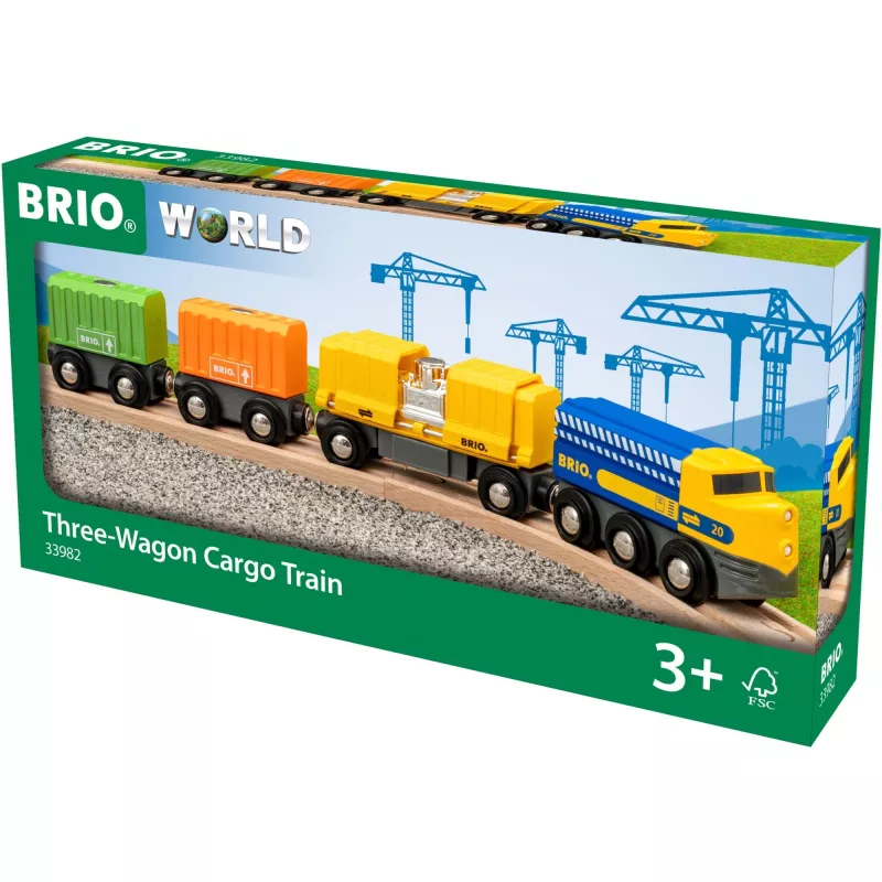 Train BRIO Three-Wagon Cargo Train