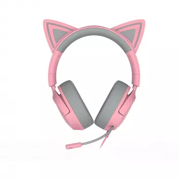 Headset Razer Kraken Kitty V3 X — Wired USB Type-A, Over‑Ear, 20–28kHz, 1.3 m cable, Pink
