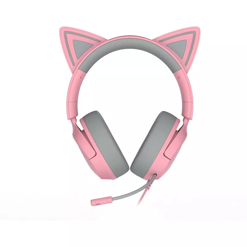 Headset Razer Kraken Kitty V3 X — Wired USB Type-A, Over‑Ear, 20–28kHz, 1.3 m cable, Pink