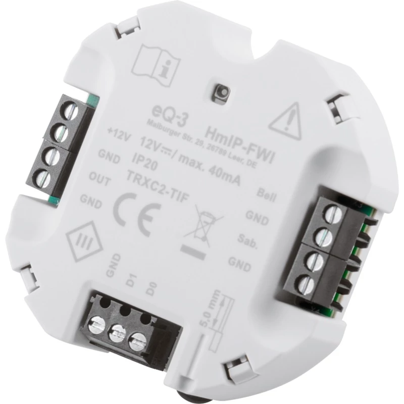 Homematic IP HMIP-FWI Smart Home Receiver 868 MHz Wired White