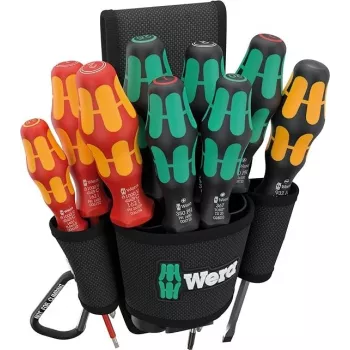 Belt-Mounted Holster Wera SET 1 9620 for Screwdriver Set with Screwd Attachment