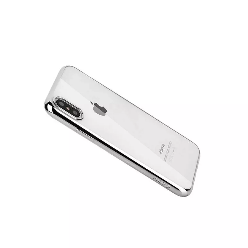 Soft case Devia for iPhone XS Max — TPU, silver, slim protective cover