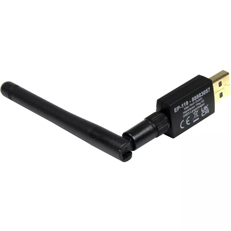 USB Wi‑Fi / Bluetooth Adapter INTER-TECH EP-119, Wi‑Fi 5 (802.11ac) Dual‑band 600 Mbit/s