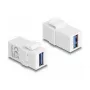 DeLOCK Keystone Module USB 3.0 A female to USB 3.0 A female white 1:1