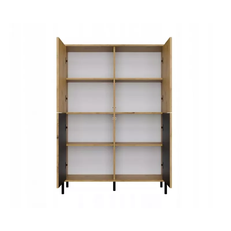 KAMARO 4DK SLIM/GŁ OAK ARTISAN DISPLAY CABINET