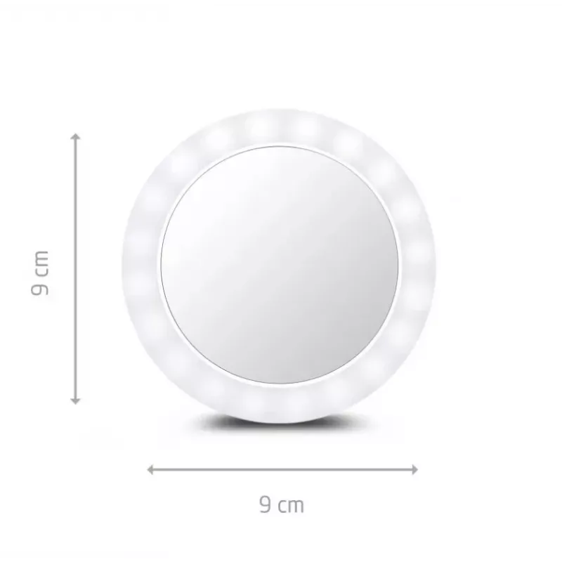 Freestanding Makeup Mirror Medisana 23603 — Round White, Battery Powered, Foldable, Built-in Lighting