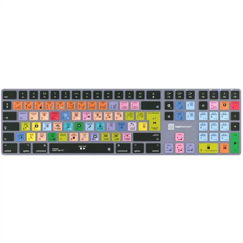 Keyboard LogicKeyboard Apple Logic Pro X2 Titan DE Mac — LKB-LOGXP2-TM-DE, German layout
