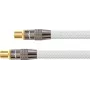 SAT Antenna Cable, IEC/Koax Plug an Socket Gold-Plated, Shielding Rating 120 db, 75 Ohm, Nylon Braiding White, 20m, PYTHON® Series (GC-M2009)