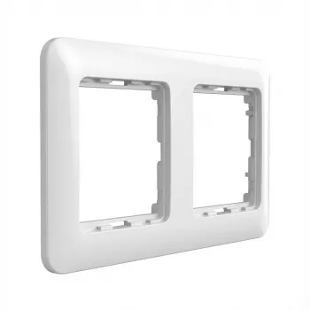 Wall plate / switch cover Busch-Jaeger 2512-214, white, screwless, 81×152 mm, 11 mm thick