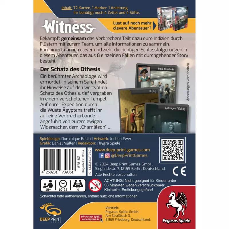 Deep Print Games: Witness - Der Schatz des Othesis, Puzzle Game