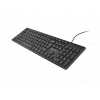 Wired slim multimedia keyboard NATEC HERRING — black, low-profile layout, multimedia keys
