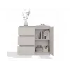 CHEST OF DRAWERS 1 DOOR 3 DRAWERS COLOUR CASHMERE