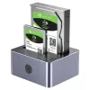 Docking Station Unitek 51642 for 2.5 inch/3.5 inch SATA drives, USB-C 10Gbps, 2-bay, aluminium