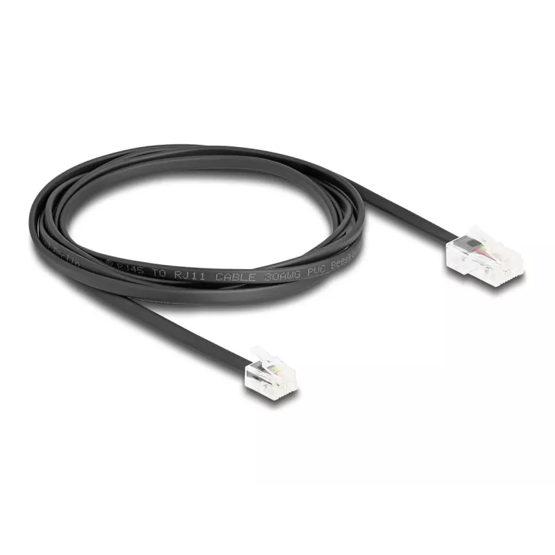 Telephone Cable DeLOCK 88036 RJ45 to RJ11 2m Black