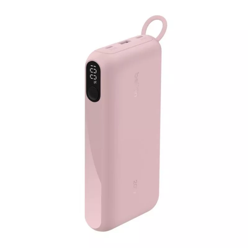 Power bank Belkin BPB028HQPK 20000 mAh — 2× USB-C, 1× USB-A, Pink