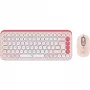 Logitech POP Icon Combo - Keyboard-and-Mouse-Set - Wireless - Bluetooth LE - QWERTY - US International - rosé, Off-White (920-013142)