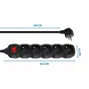 Esperanza ELK216K power extension 5 m 5 AC outlet(s) Indoor Black