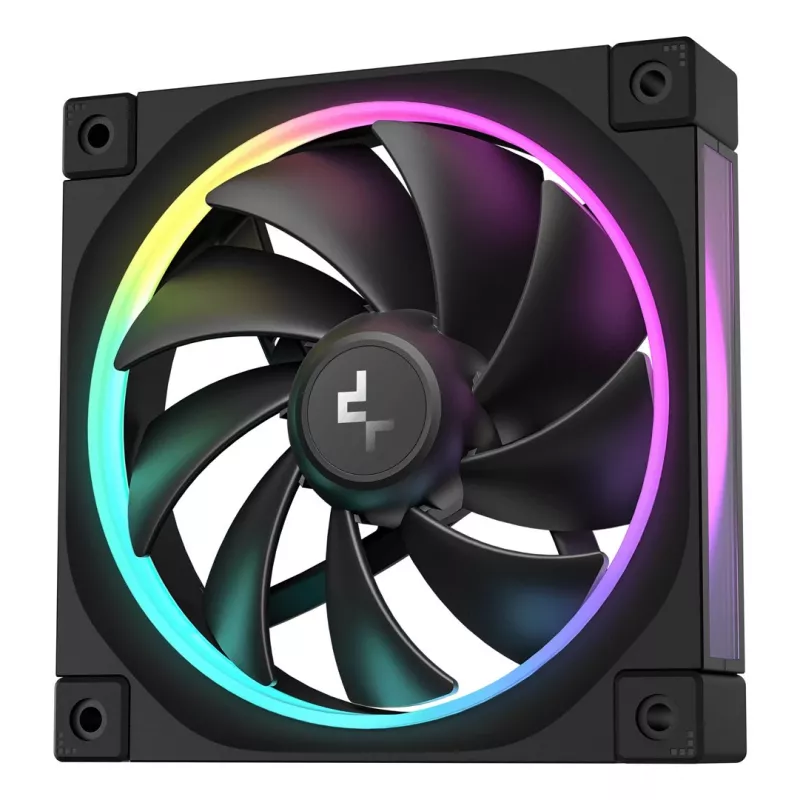 120 mm PC fan DeepCool FL12 3-in-1 Black, 120×25 mm, 2150 RPM, Fluid Dynamic Bearing, PWM, 55 CFM, 32 dB, pack of 3