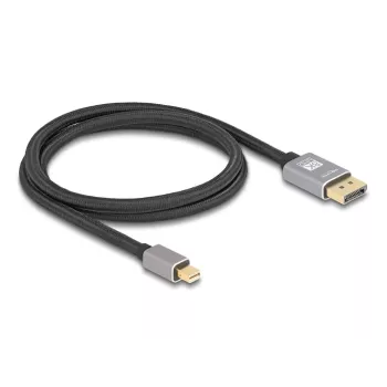 DeLOCK Mini DisplayPort to DisplayPort cable 8K 60 Hz 1 m grey metal without latch