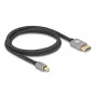 DeLOCK Mini DisplayPort to DisplayPort cable 8K 60 Hz 1 m grey metal without latch