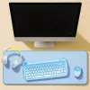 XXL desk pad for mouse and kayboard, blue