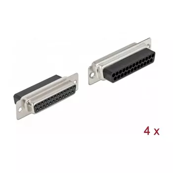 Wire Connector D-Sub 25 pin DeLOCK 66721 Black Silver