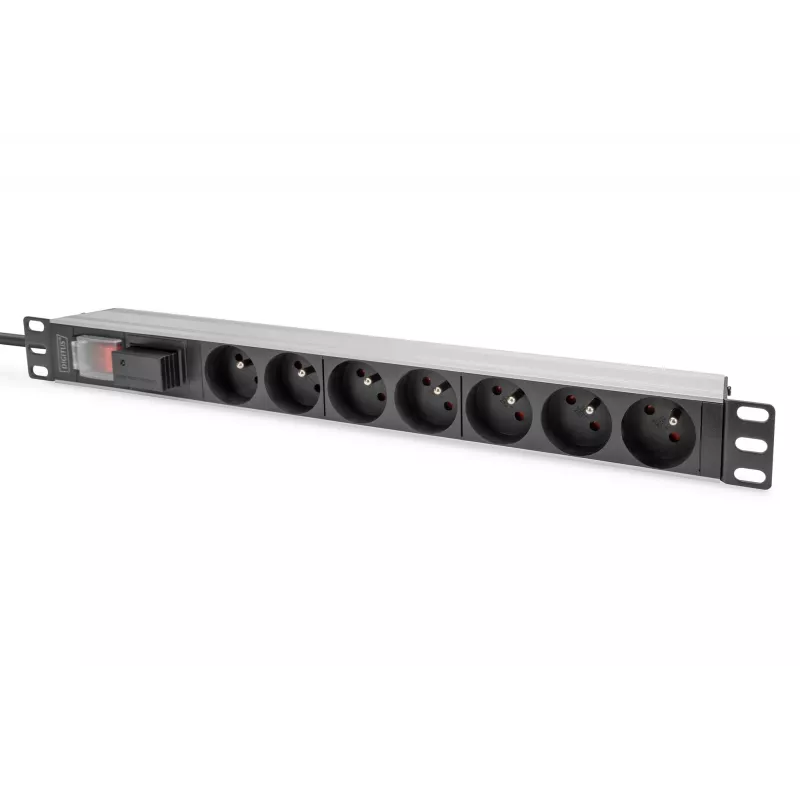 Digitus Socket strip with aluminum profile 7-way CEE 7/5 sockets 2 m cable