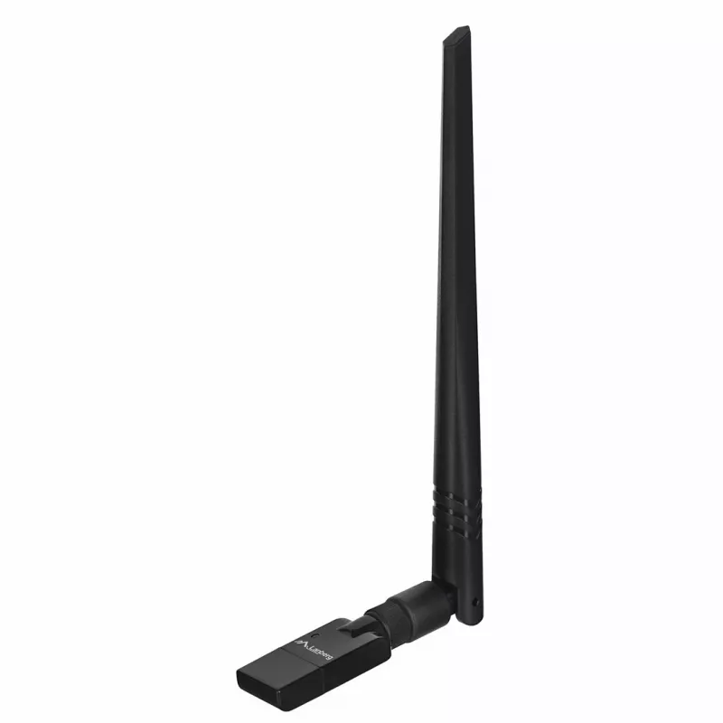 USB Wi‑Fi Adapter LANBERG NC-0300-WIE, USB 2.0, Dual External Antennas 5 dBi, WLAN 300 Mbps, Ethernet/WLAN, Black