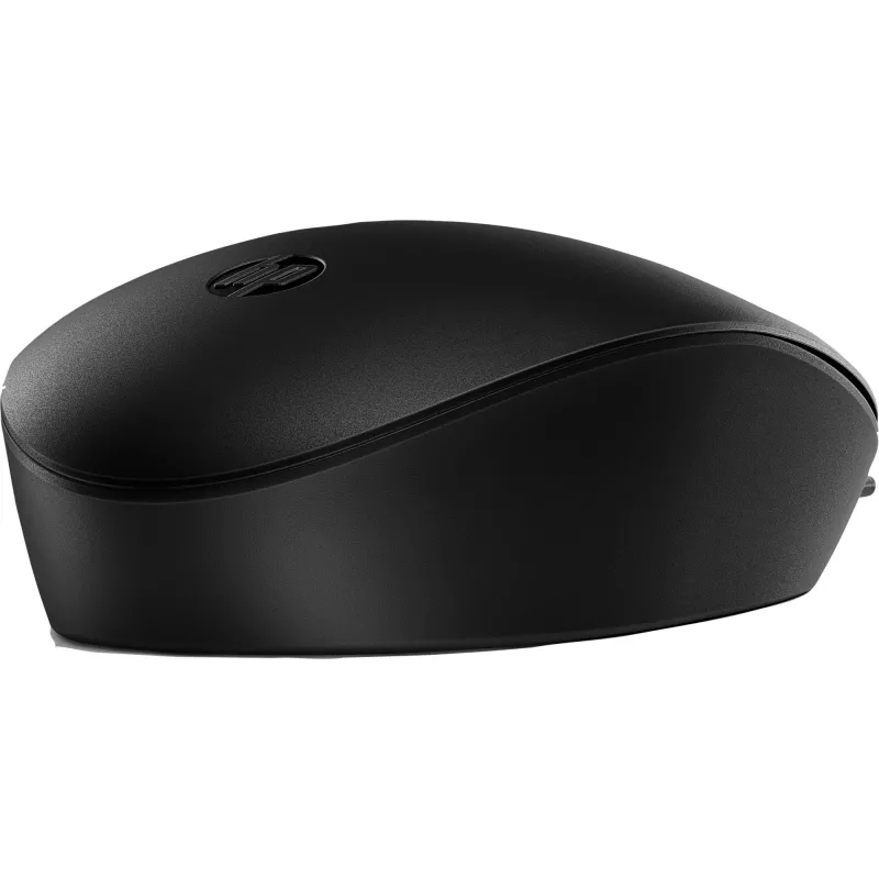 HP 125 Wired Mouse, Ambidextrous, Optical, USB Type-A, Black
