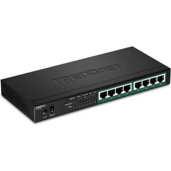 TRENDnet TPE TG83 - Switch - 8 x 10/100/1000 (PoE+) - Desktop, wall-mountable - PoE+ (65 W)