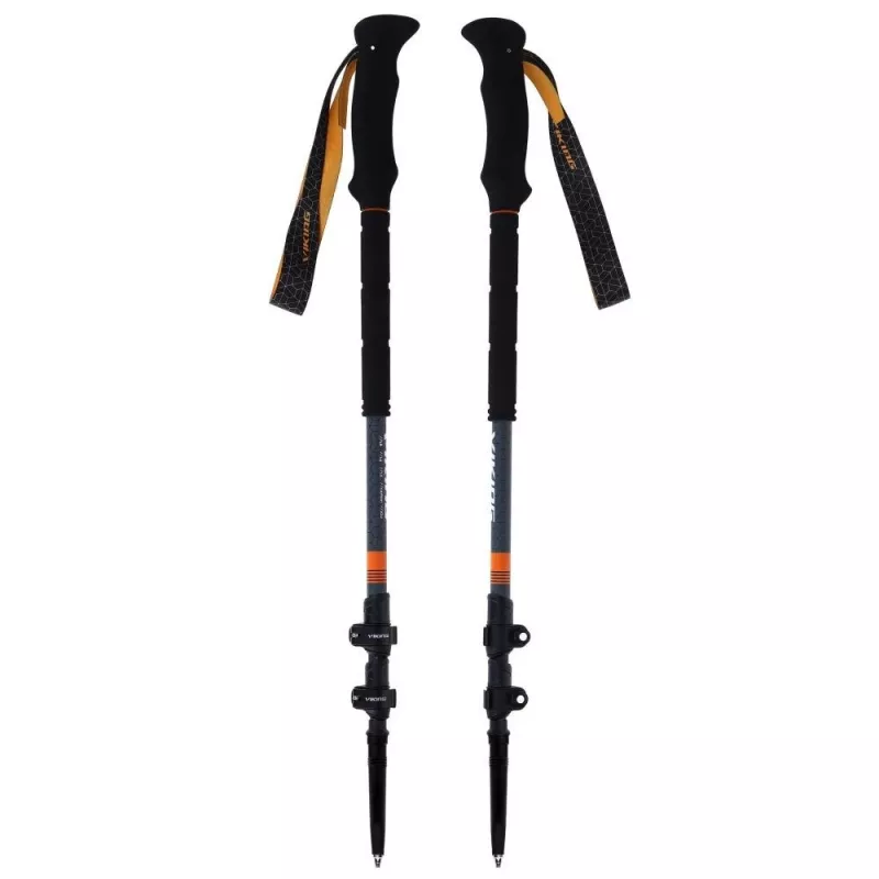 Ski touring poles Viking Kangri 610/24/7881/0854/UNI — adjustable, grey/orange